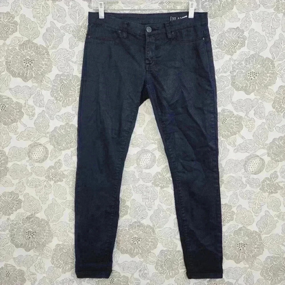 Blank NYC Women's 27 Chambray Pants Low rise‎ Skinny Black Shimmer - Picture 1 of 7